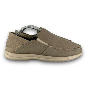 Crocs Santa Cruz Convertible Slip On Loafers 204834 Relaxed Fit Khaki Men 10